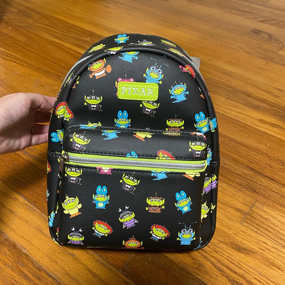 Loungefly Disney Pixar Remix Alien Mini Backpack